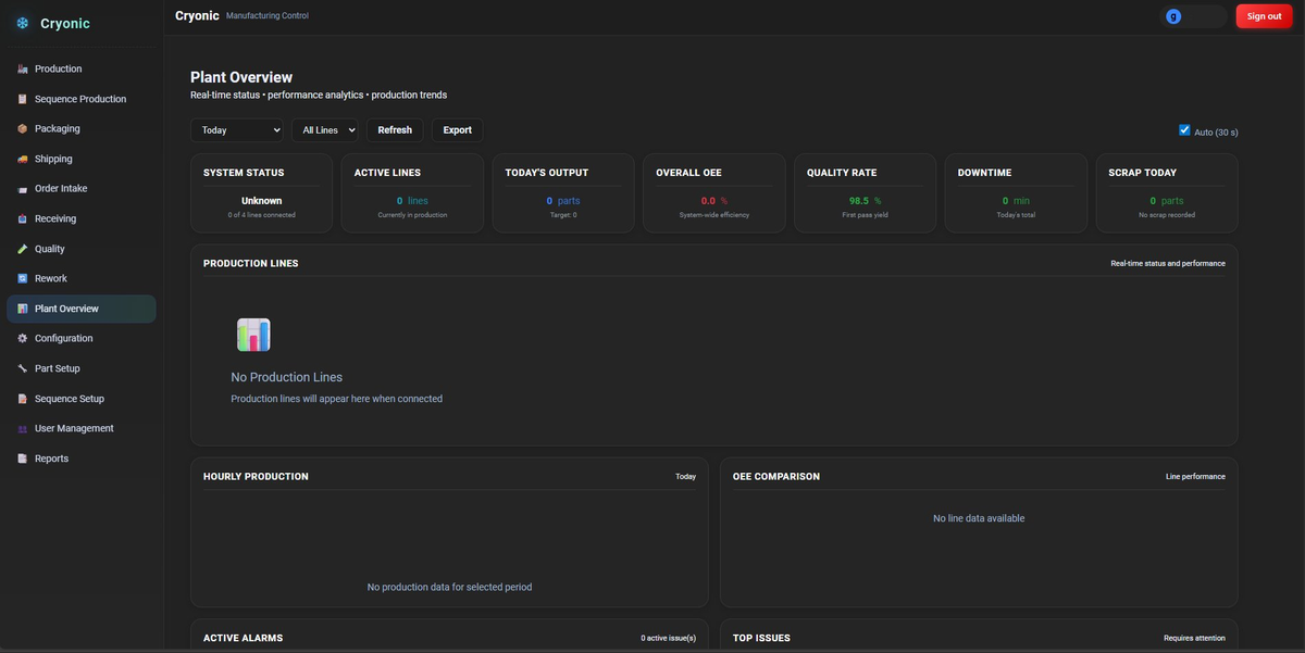 Cryonic MES Plant Overview